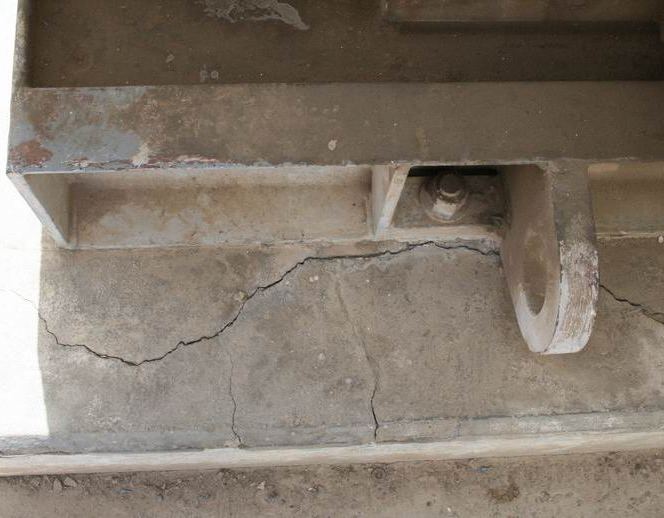 Compressor foundation failure